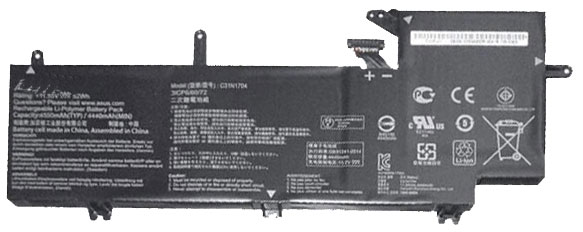 Remplacement Batterie PC PortablePour ASUS UX561UD E2026T