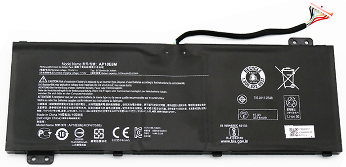 Remplacement Batterie PC PortablePour ACER Predator Triton 300 PT315 51 Series