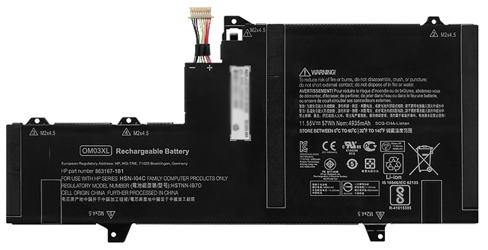 Remplacement Batterie PC PortablePour hp OM03XL