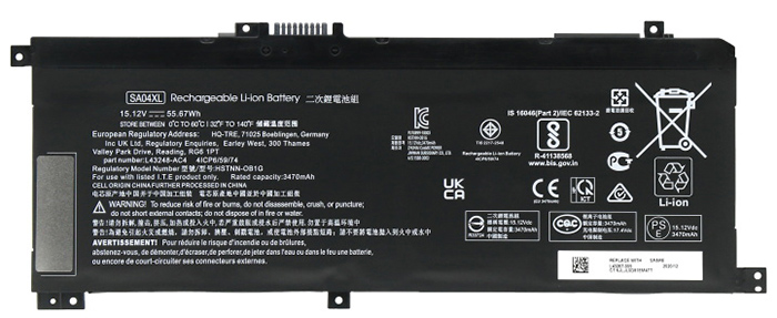 Remplacement Batterie PC PortablePour HP  ENVY X360 15 dr0004TX