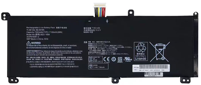 Remplacement Batterie PC PortablePour SCHENKER XMG Core 15