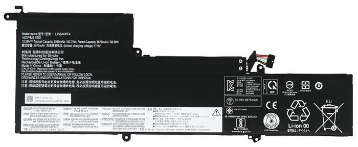 Remplacement Batterie PC PortablePour lenovo L19C4PF4