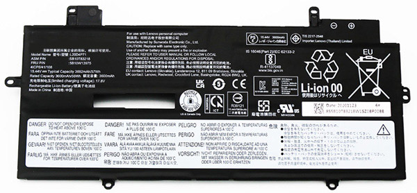 Remplacement Batterie PC PortablePour LENOVO ThinkPad X1 Yoga X1C G6 Section 2021