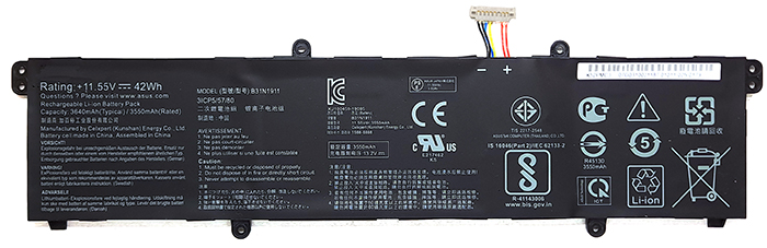 Remplacement Batterie PC PortablePour ASUS C31N1911 Remplacement Batterie PC PortablePour ASUS C31N1911