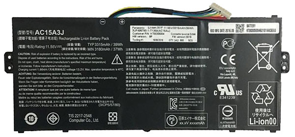 Remplacement Batterie PC PortablePour ACER Chromebook R 11 C738T C9SH Remplacement Batterie PC PortablePour ACER Chromebook R 11 C738T C9SH