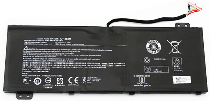 Remplacement Batterie PC PortablePour Acer Predator Triton 300 PT315 51 Series