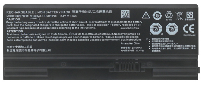 Remplacement Batterie PC PortablePour CLEVO NH57RA