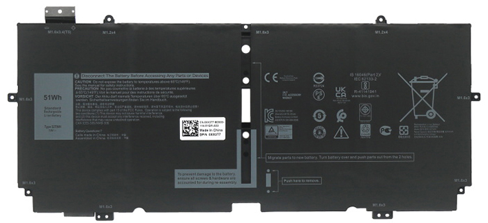 Remplacement Batterie PC PortablePour DELL 52TWH