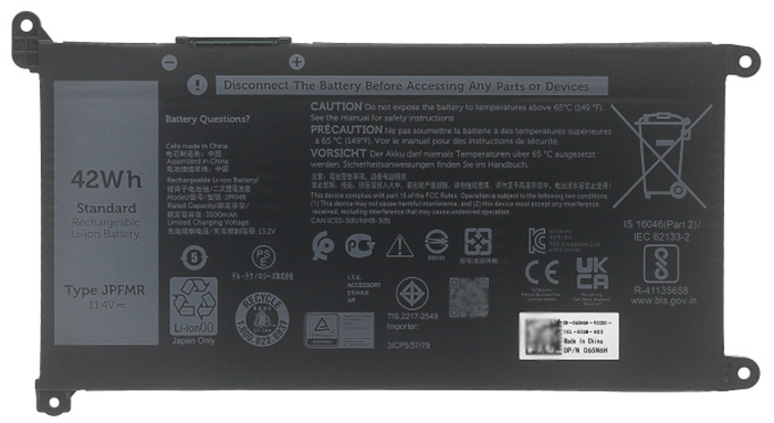 Remplacement Batterie PC PortablePour Dell P29T