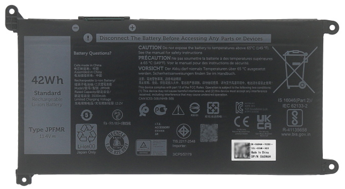 Remplacement Batterie PC PortablePour DELL P29T001