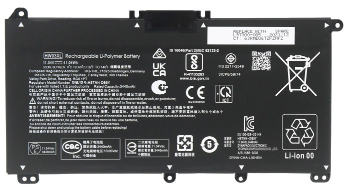 Remplacement Batterie PC PortablePour HP HW03XL