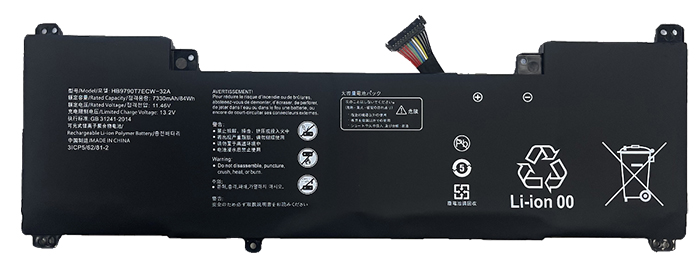Remplacement Batterie PC PortablePour HUAWEI HB9790T7ECW 32A