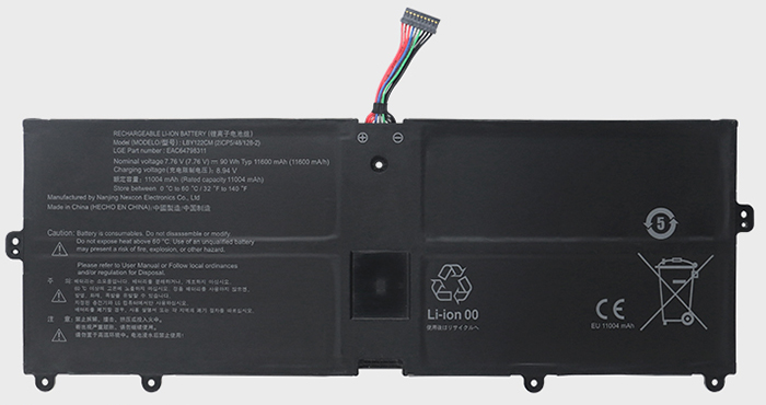 Remplacement Batterie PC PortablePour lg Gram 17Z90Q R.AAB8U1 17inch