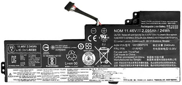 Remplacement Batterie PC PortablePour lenovo 01AV489