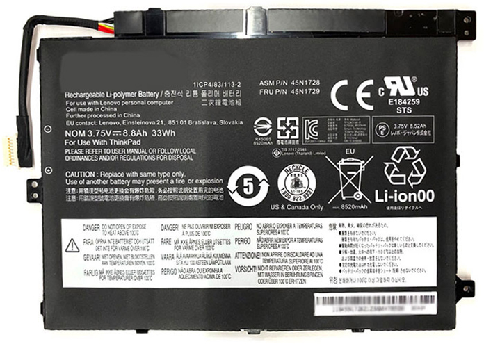 Remplacement Batterie PC PortablePour LENOVO ThinkPad Tablet 10