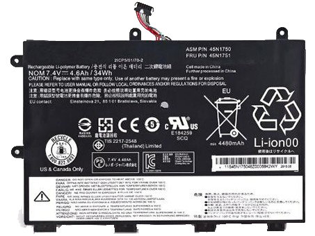 Remplacement Batterie PC PortablePour Lenovo 45N1750 Remplacement Batterie PC PortablePour Lenovo 45N1750