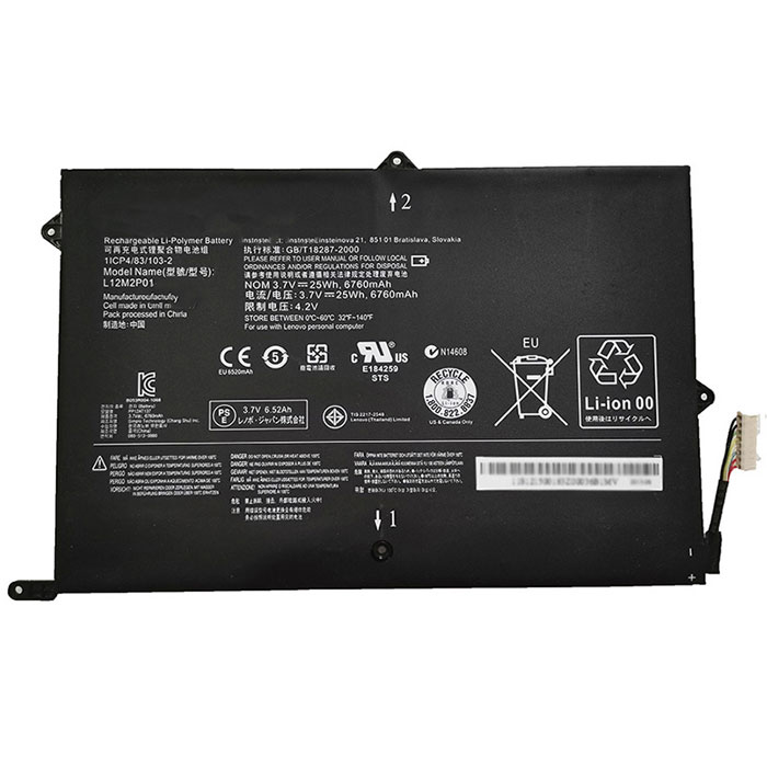 Remplacement Batterie PC PortablePour Lenovo L12N2P01 Remplacement Batterie PC PortablePour Lenovo L12N2P01