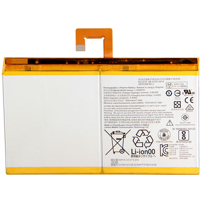 Remplacement Batterie PC PortablePour lenovo Tab 4 10
