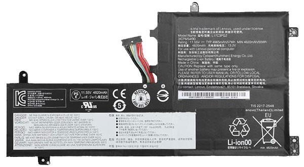 Remplacement Batterie PC PortablePour LENOVO L17M3PG2