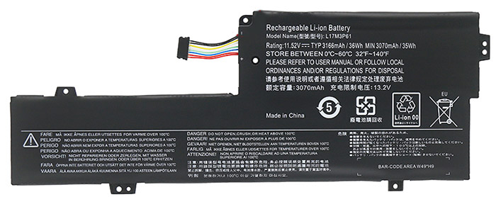 Remplacement Batterie PC PortablePour LENOVO L17C3P61 Remplacement Batterie PC PortablePour LENOVO L17C3P61