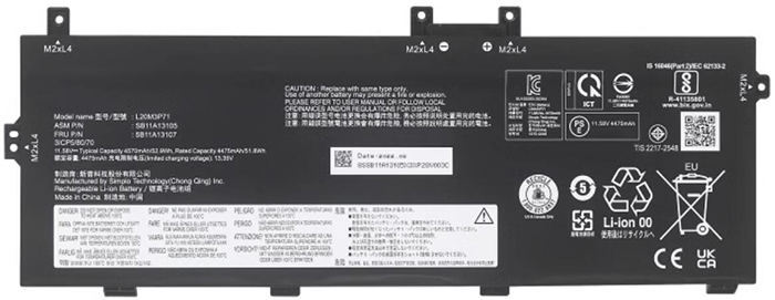 Remplacement Batterie PC PortablePour lenovo L20M3P71