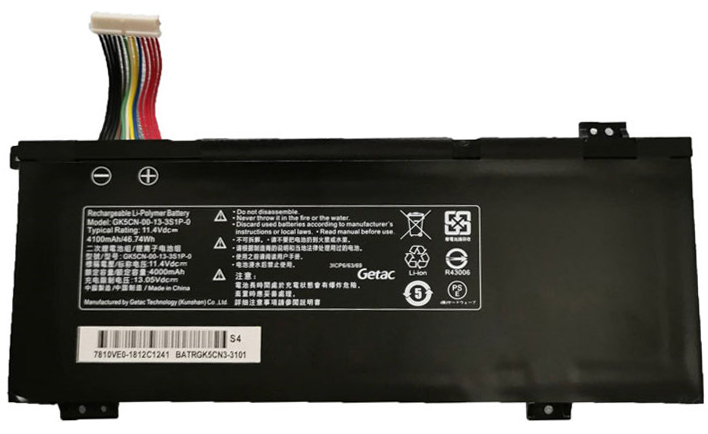 Remplacement Batterie PC PortablePour SCHENKER GK5CN 00 13 3S1P 0