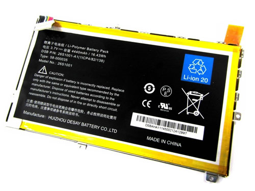 Remplacement Batterie PC PortablePour AMAZON 26S1001 1A